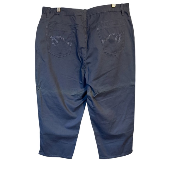 NWT Kim Rogers Blue Cropped Pants PLUS: 16    #5 - Picture 4 of 9